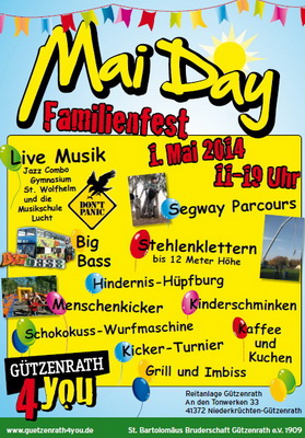 Plakat in Großformat Gützenrath-2014-Maiday-Plakat